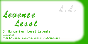 levente lessl business card